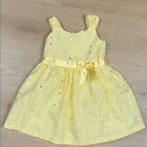 Iris & Ivy Sunny Yellow Polka Dot Embroidered Spring Summer Dress